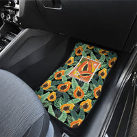 Aloha Hawaii Mikana Car Mats Hawaiian Papaya Stylized Stamp LT14 - Polynesian Pride