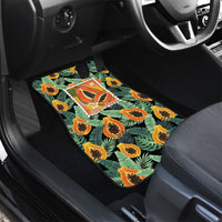 Aloha Hawaii Mikana Car Mats Hawaiian Papaya Stylized Stamp LT14 - Polynesian Pride