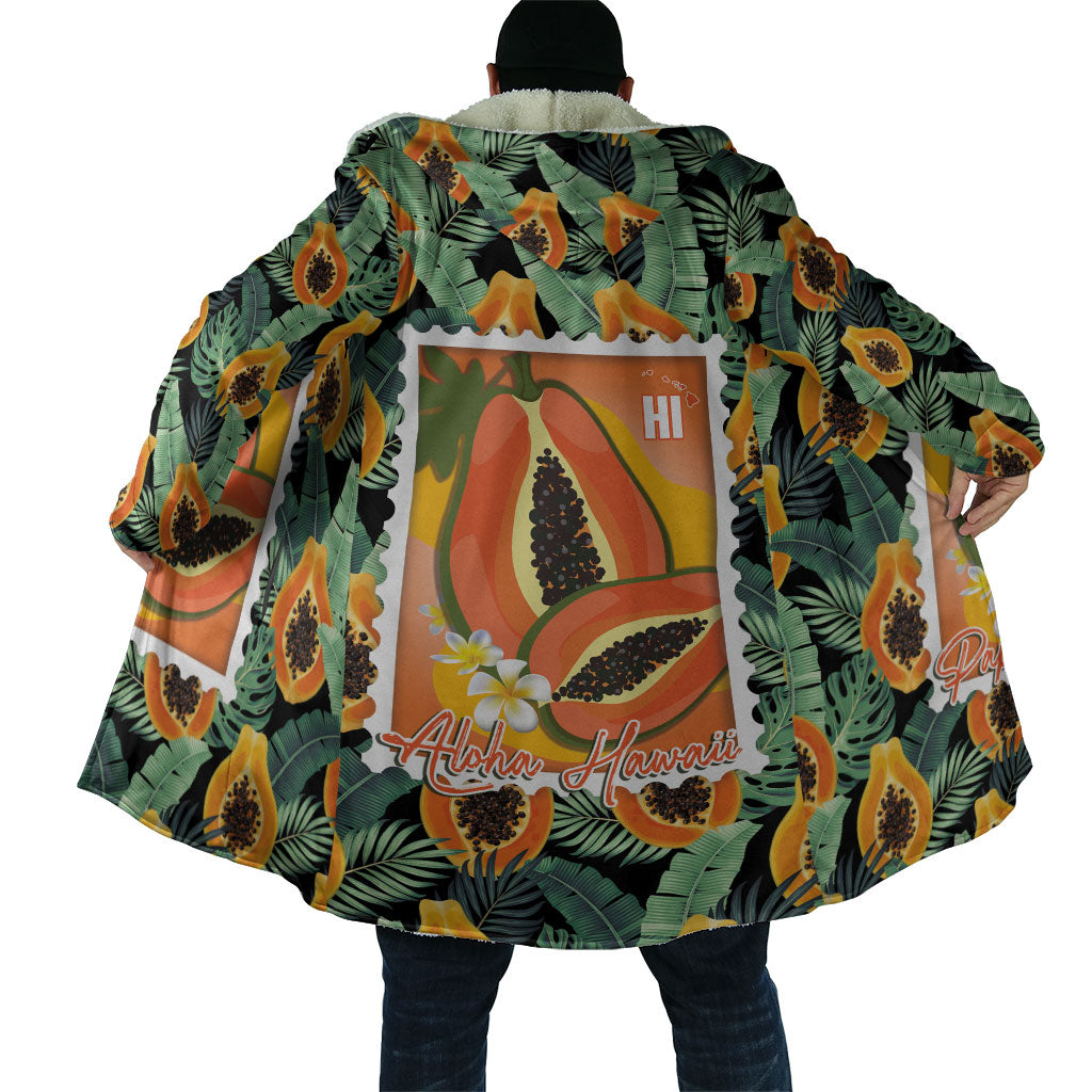 Aloha Hawaii Mikana Cloak Hawaiian Papaya Stylized Stamp LT14 - Polynesian Pride