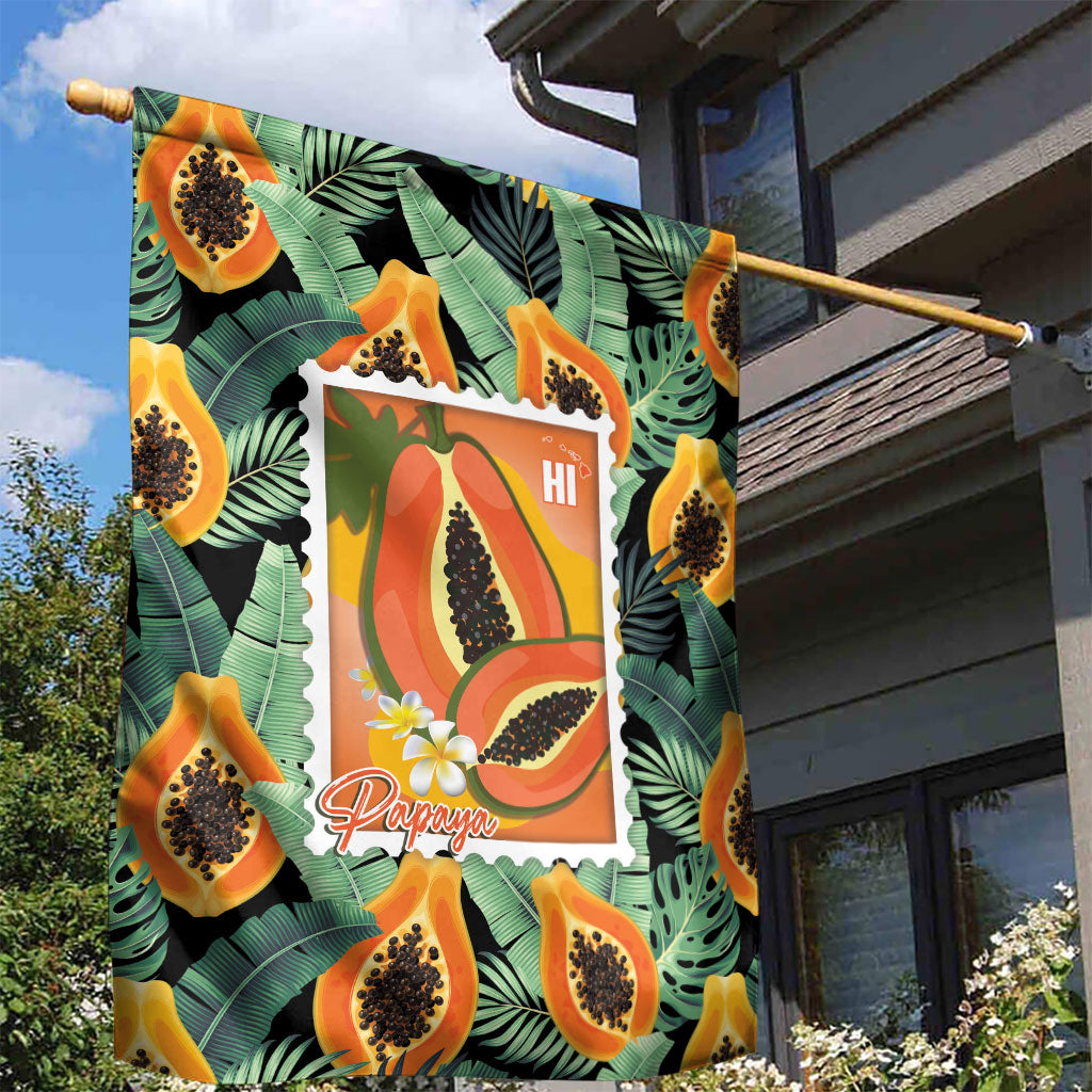 Aloha Hawaii Mikana Garden Flag Hawaiian Papaya Stylized Stamp LT14 - Polynesian Pride
