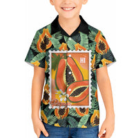 Aloha Hawaii Mikana Hawaiian Shirt Hawaiian Papaya Stylized Stamp LT14 - Polynesian Pride