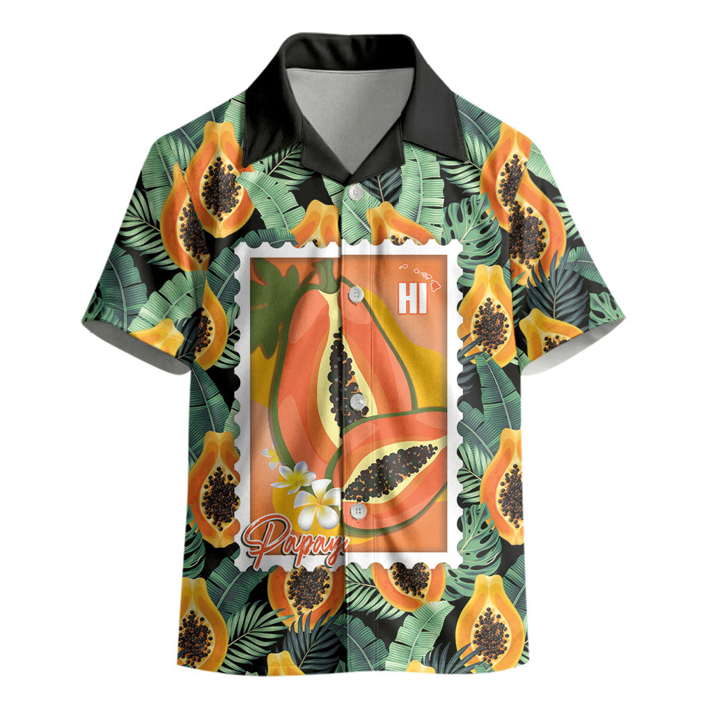 Aloha Hawaii Mikana Kid Hawaiian Shirt Hawaiian Papaya Stylized Stamp LT14 - Polynesian Pride