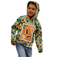 Aloha Hawaii Mikana Kid Hoodie Hawaiian Papaya Stylized Stamp LT14 - Polynesian Pride
