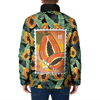 Aloha Hawaii Mikana Padded Jacket Hawaiian Papaya Stylized Stamp LT14 - Polynesian Pride