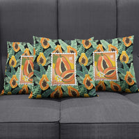 Aloha Hawaii Mikana Pillow Cover Hawaiian Papaya Stylized Stamp LT14 - Polynesian Pride