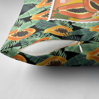 Aloha Hawaii Mikana Pillow Cover Hawaiian Papaya Stylized Stamp LT14 - Polynesian Pride