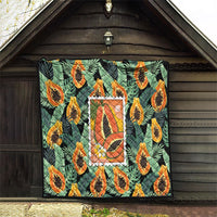 Aloha Hawaii Mikana Quilt Hawaiian Papaya Stylized Stamp LT14 - Polynesian Pride