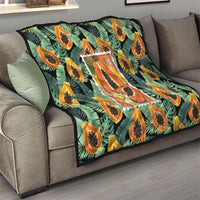 Aloha Hawaii Mikana Quilt Hawaiian Papaya Stylized Stamp LT14 - Polynesian Pride