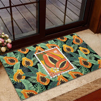 Aloha Hawaii Mikana Rubber Doormat Hawaiian Papaya Stylized Stamp LT14 - Polynesian Pride