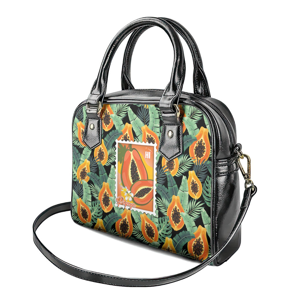 Aloha Hawaii Mikana Shoulder Handbag Hawaiian Papaya Stylized Stamp LT14 - Polynesian Pride