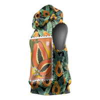 Aloha Hawaii Mikana Sleeveless Hoodie Hawaiian Papaya Stylized Stamp LT14 - Polynesian Pride