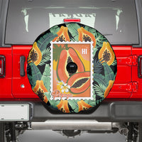 Aloha Hawaii Mikana Spare Tire Cover Hawaiian Papaya Stylized Stamp LT14 - Polynesian Pride
