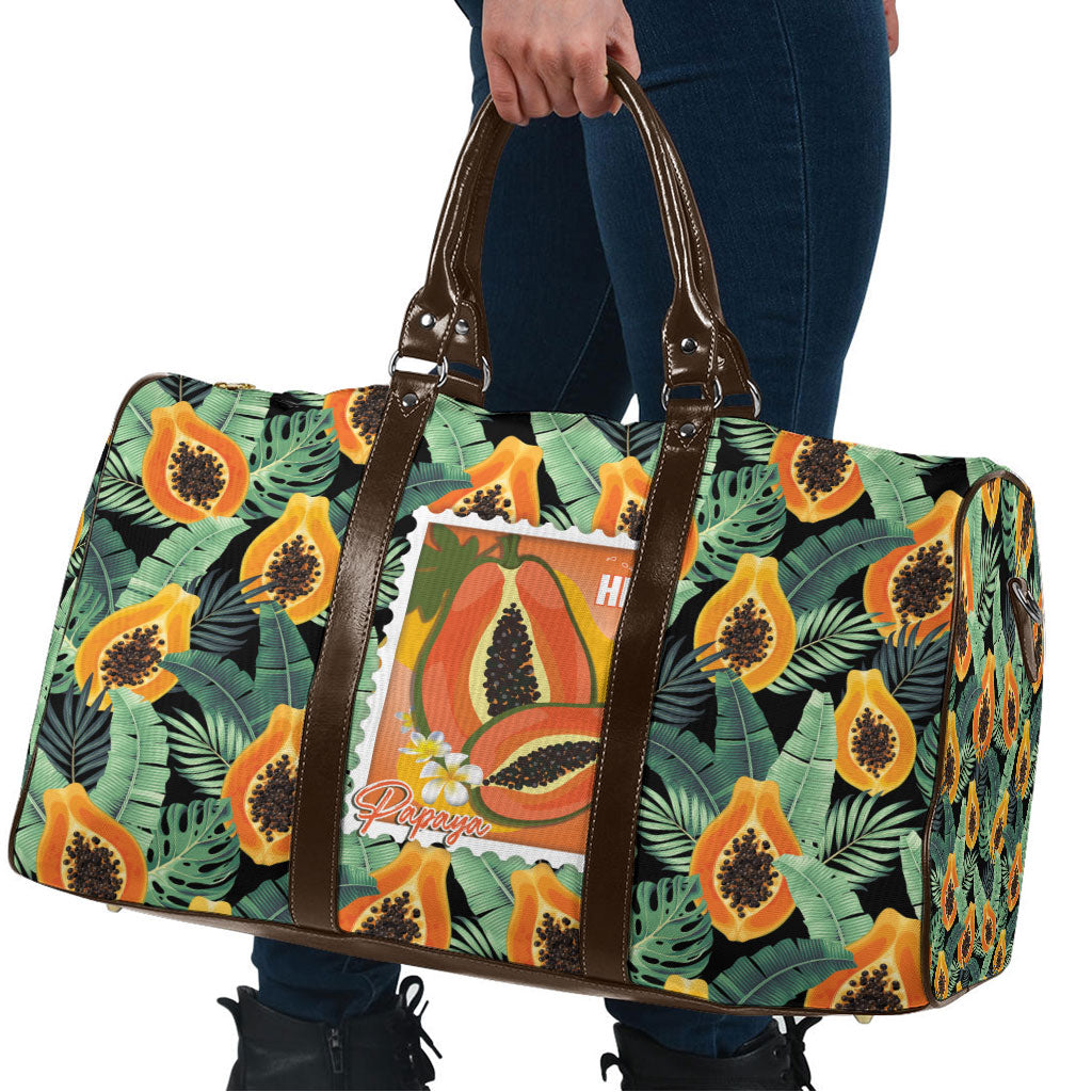 Aloha Hawaii Mikana Travel Bag Hawaiian Papaya Stylized Stamp LT14 - Polynesian Pride