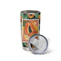 Aloha Hawaii Mikana Tumbler Cup Hawaiian Papaya Stylized Stamp LT14 - Polynesian Pride