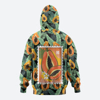 Aloha Hawaii Mikana Zip Hoodie Hawaiian Papaya Stylized Stamp LT14 - Polynesian Pride