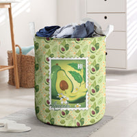 Aloha Hawaii Avocado Laundry Basket Hawaiian Fruit Stylized Stamp LT14 Green - Polynesian Pride