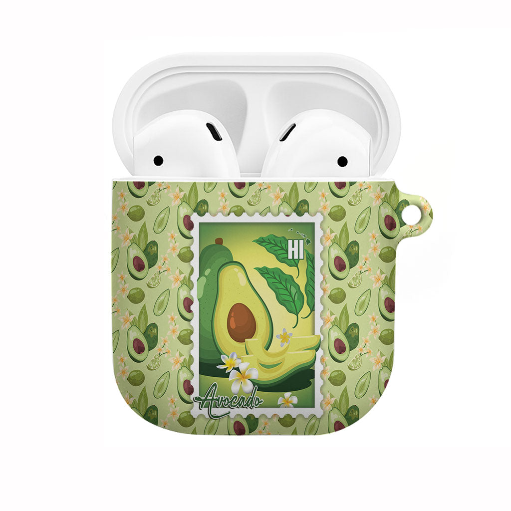 Aloha Hawaii Avocado AirPods Case Hawaiian Fruit Stylized Stamp LT14 Green - Polynesian Pride