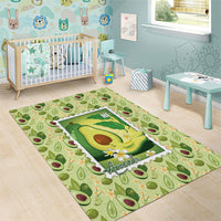 Aloha Hawaii Avocado Area Rug Hawaiian Fruit Stylized Stamp LT14 - Polynesian Pride