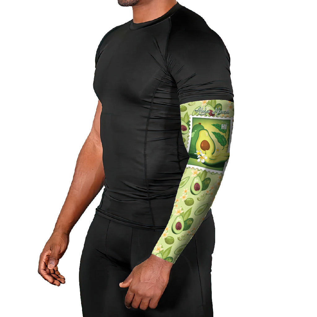 Aloha Hawaii Avocado Arm Sleeves Hawaiian Fruit Stylized Stamp LT14 - Polynesian Pride