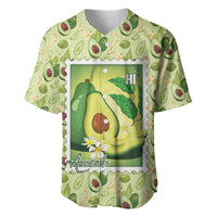 Aloha Hawaii Avocado Baseball Jersey Hawaiian Fruit Stylized Stamp LT14 Green - Polynesian Pride