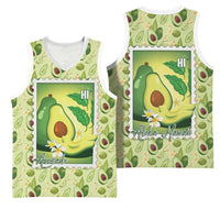 Aloha Hawaii Avocado Basketball Jersey Hawaiian Fruit Stylized Stamp LT14 - Polynesian Pride