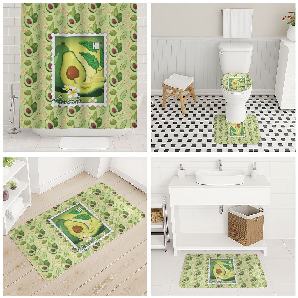 Aloha Hawaii Avocado Bathroom Set Hawaiian Fruit Stylized Stamp LT14 - Polynesian Pride
