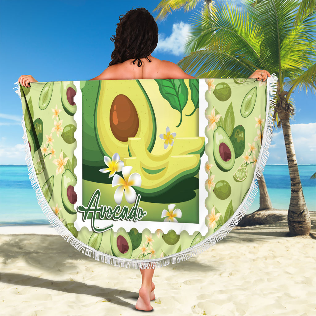Aloha Hawaii Avocado Beach Blanket Hawaiian Fruit Stylized Stamp LT14 - Polynesian Pride