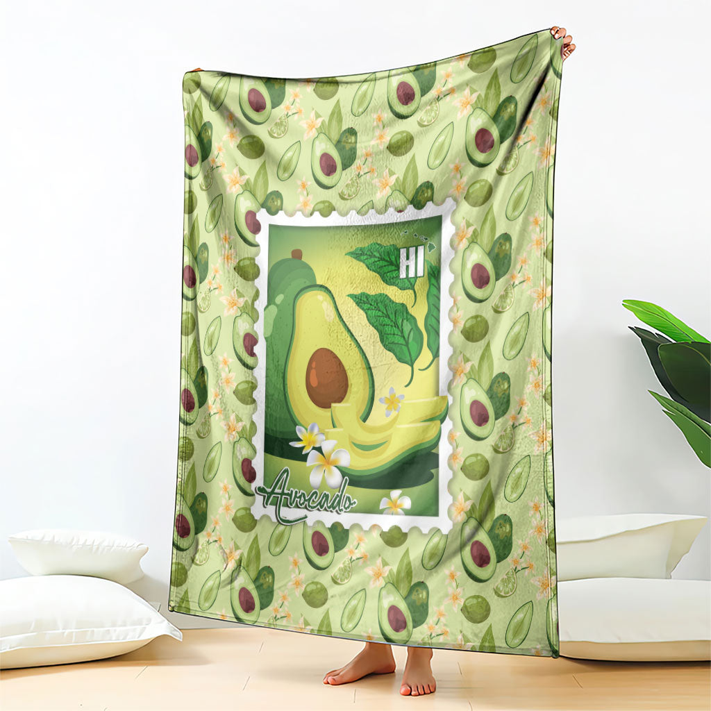 Aloha Hawaii Avocado Blanket Hawaiian Fruit Stylized Stamp LT14 - Polynesian Pride