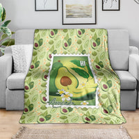 Aloha Hawaii Avocado Blanket Hawaiian Fruit Stylized Stamp LT14 - Polynesian Pride