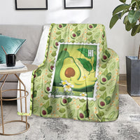 Aloha Hawaii Avocado Blanket Hawaiian Fruit Stylized Stamp LT14 - Polynesian Pride