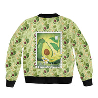Aloha Hawaii Avocado Bomber Jacket Hawaiian Fruit Stylized Stamp LT14 - Polynesian Pride