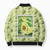Aloha Hawaii Avocado Bomber Puffer Jacket Hawaiian Fruit Stylized Stamp LT14 - Polynesian Pride