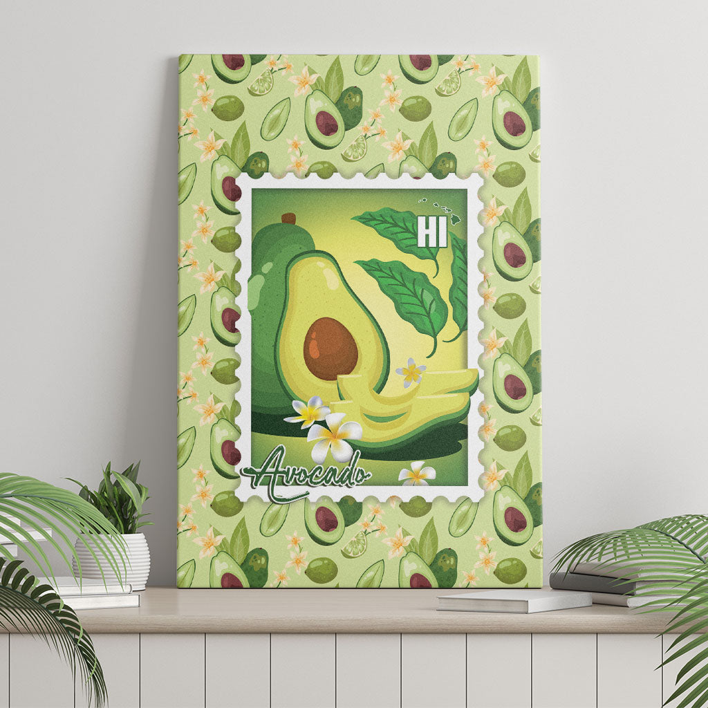Aloha Hawaii Avocado Canvas Wall Art Hawaiian Fruit Stylized Stamp LT14 - Polynesian Pride