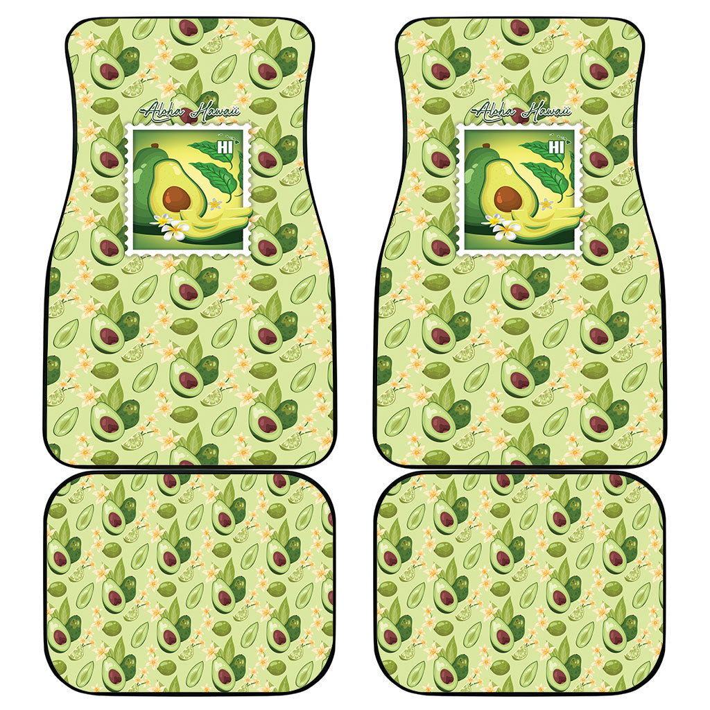Aloha Hawaii Avocado Car Mats Hawaiian Fruit Stylized Stamp LT14 - Polynesian Pride