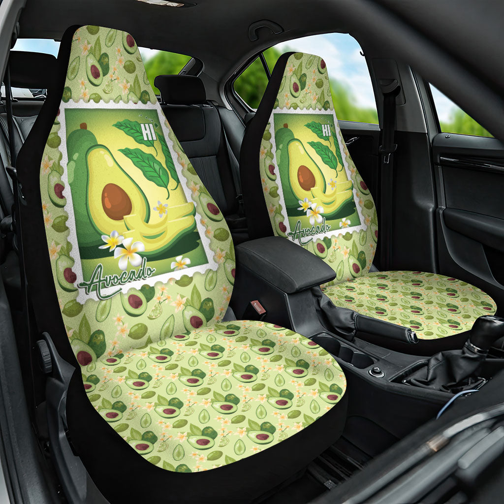 Aloha Hawaii Avocado Car Seat Cover Hawaiian Fruit Stylized Stamp