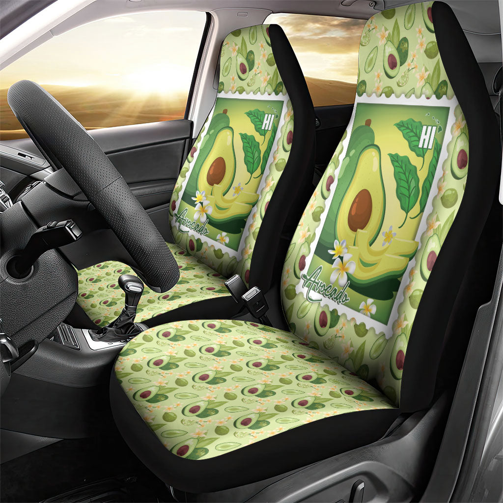 Aloha Hawaii Avocado Car Seat Cover Hawaiian Fruit Stylized Stamp LT14 - Polynesian Pride
