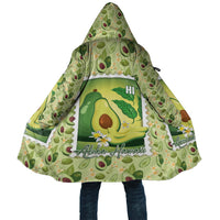 Aloha Hawaii Avocado Cloak Hawaiian Fruit Stylized Stamp LT14 Unisex Green - Polynesian Pride
