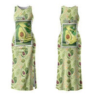 Aloha Hawaii Avocado Couples Matching Tank Maxi Dress and Long Sleeve Button Shirt Hawaiian Fruit Stylized Stamp LT14 - Polynesian Pride