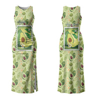 Aloha Hawaii Avocado Family Matching Tank Maxi Dress and Hawaiian Shirt Hawaiian Fruit Stylized Stamp LT14 Mom's Dress Green - Polynesian Pride
