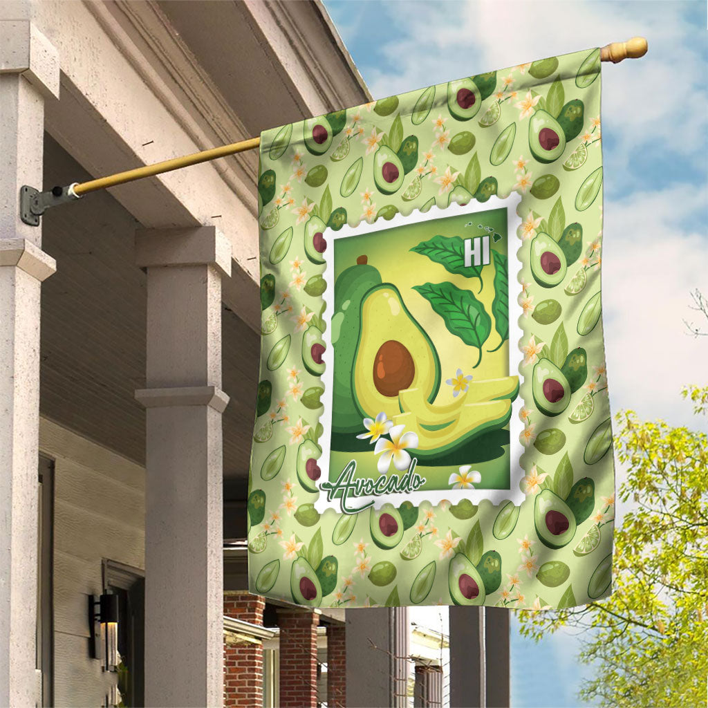 Aloha Hawaii Avocado Garden Flag Hawaiian Fruit Stylized Stamp LT14 House Flag Green - Polynesian Pride