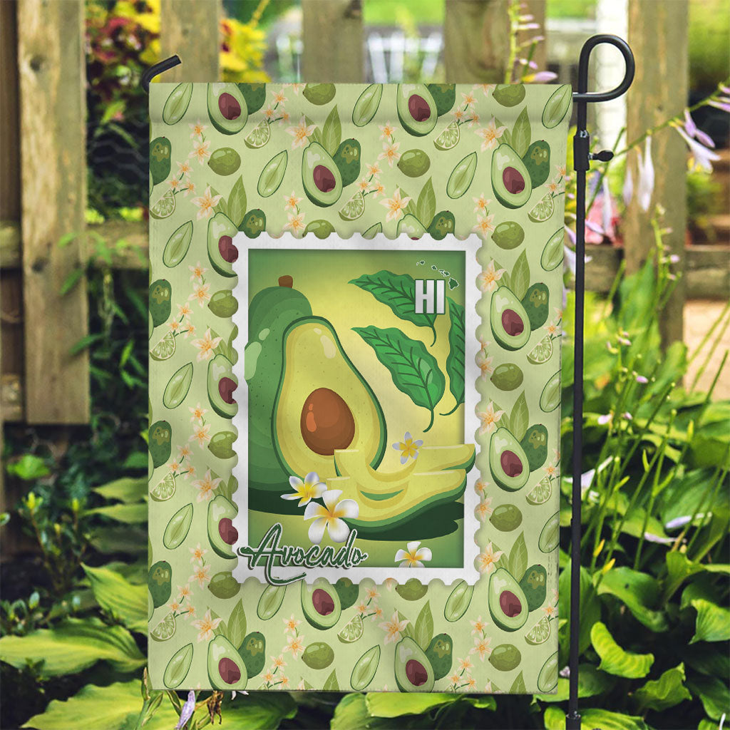 Aloha Hawaii Avocado Garden Flag Hawaiian Fruit Stylized Stamp LT14 Garden Flag Green - Polynesian Pride