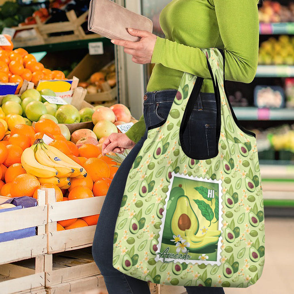 Aloha Hawaii Avocado Grocery Bag Hawaiian Fruit Stylized Stamp LT14 - Polynesian Pride
