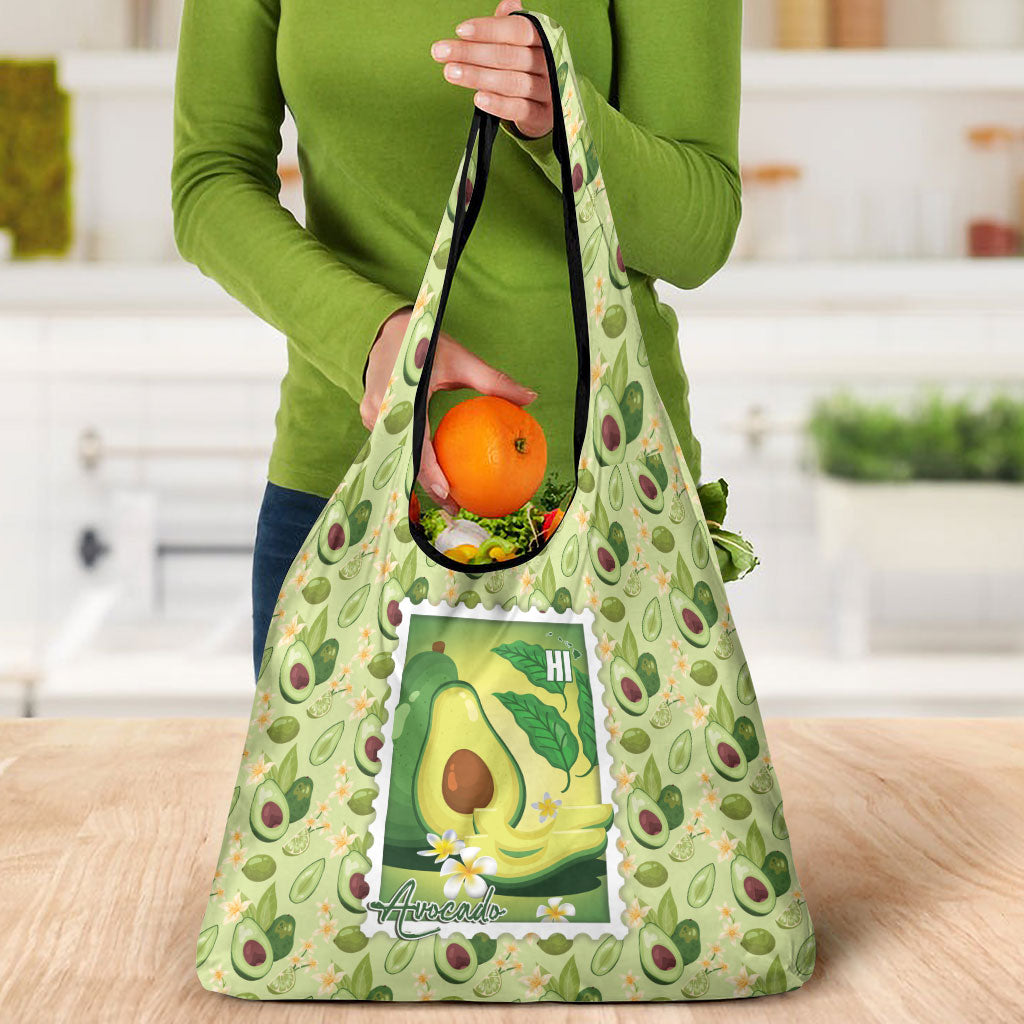 Aloha Hawaii Avocado Grocery Bag Hawaiian Fruit Stylized Stamp LT14 - Polynesian Pride