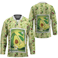 Aloha Hawaii Avocado Hockey Jersey Hawaiian Fruit Stylized Stamp LT14 - Polynesian Pride
