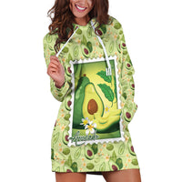 Aloha Hawaii Avocado Hoodie Dress Hawaiian Fruit Stylized Stamp LT14 Green - Polynesian Pride