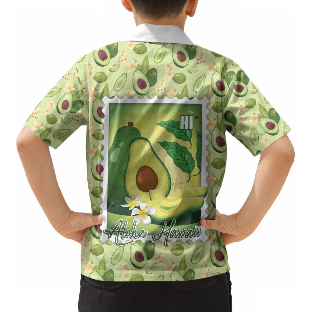 Aloha Hawaii Avocado Kid Hawaiian Shirt Hawaiian Fruit Stylized Stamp LT14 - Polynesian Pride