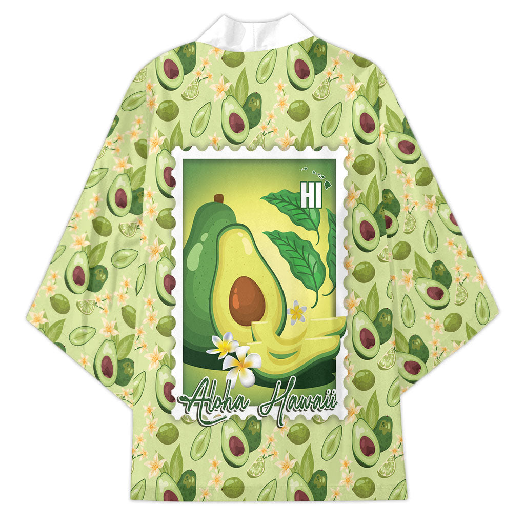 Aloha Hawaii Avocado Kimono Hawaiian Fruit Stylized Stamp LT14 - Polynesian Pride