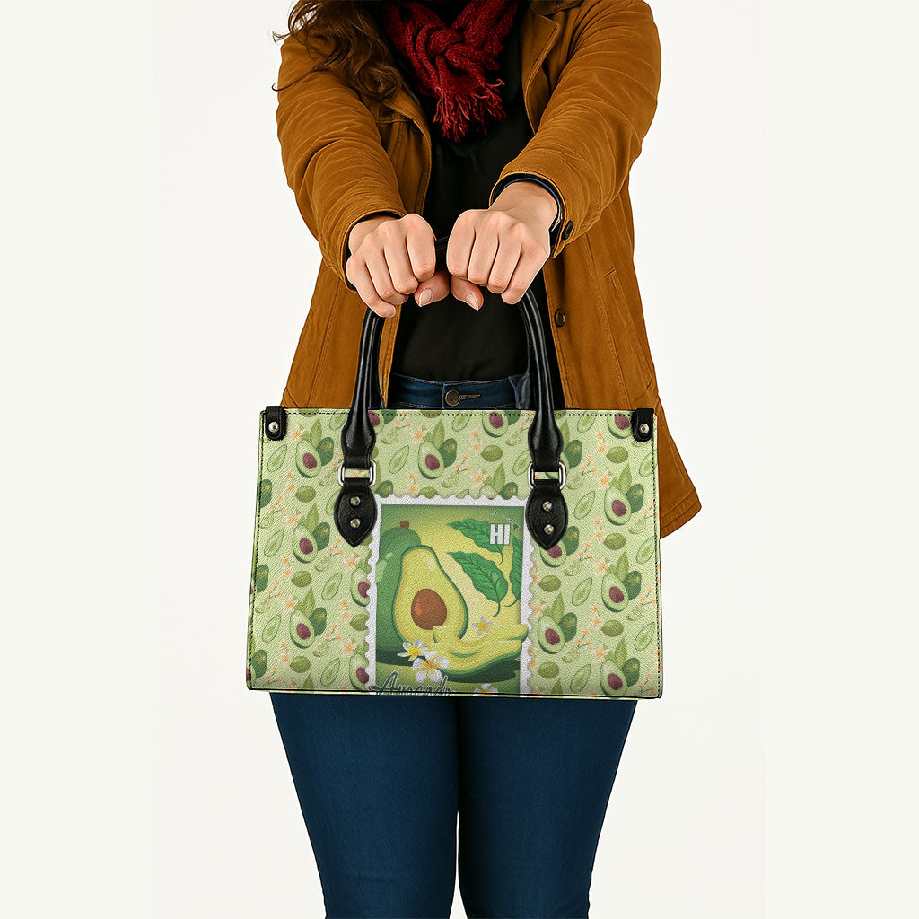 Aloha Hawaii Avocado Leather Bag Hawaiian Fruit Stylized Stamp LT14 - Polynesian Pride
