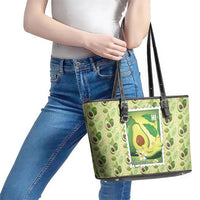 Aloha Hawaii Avocado Leather Tote Bag Hawaiian Fruit Stylized Stamp LT14 - Polynesian Pride