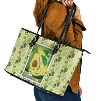 Aloha Hawaii Avocado Leather Tote Bag Hawaiian Fruit Stylized Stamp LT14 - Polynesian Pride